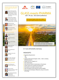 GLASS meets PHARMA - USP - Ph. Eur. - ECA Joint Conference